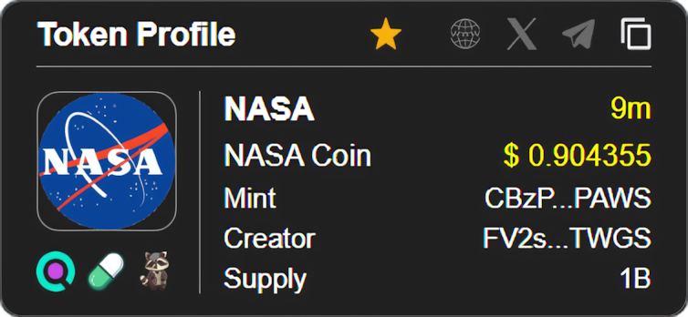Token Profile - Instant Contract Details screenshot